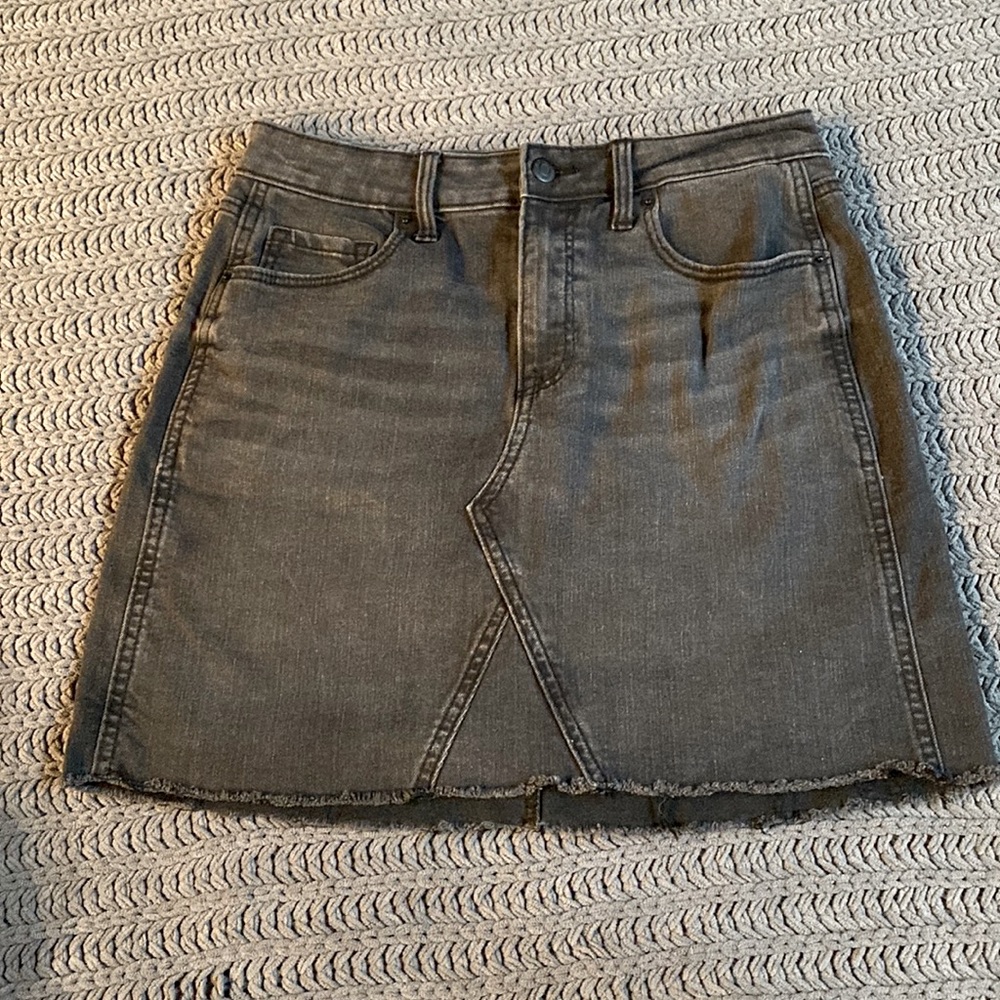 Black jean skirt